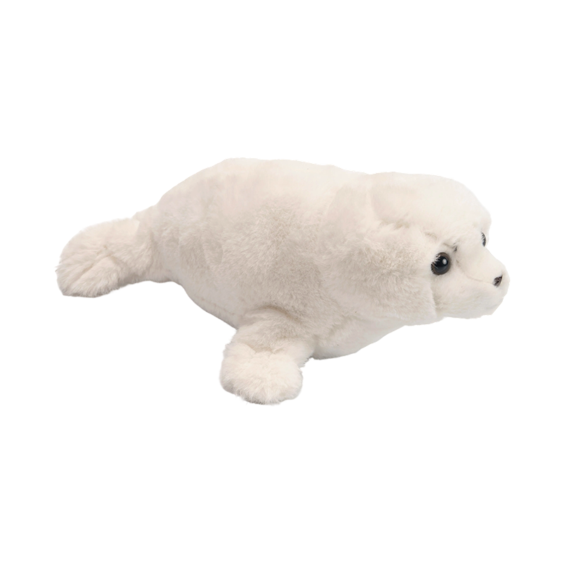Mga cute na puting seal na plush na laruan