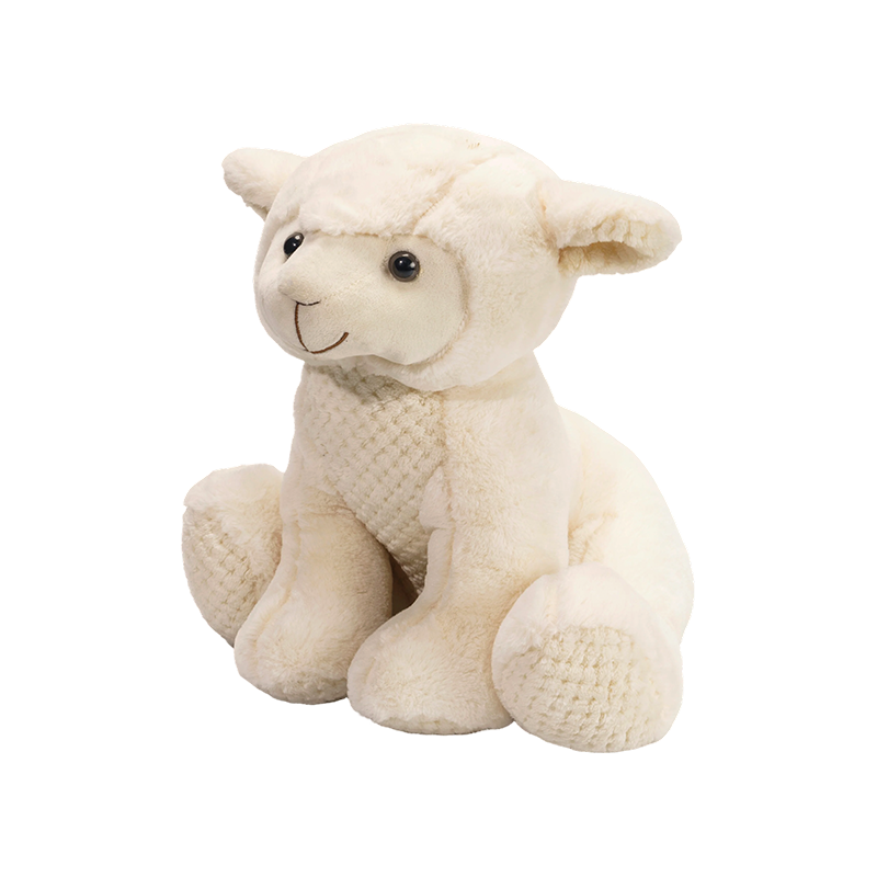 Puno nakaupo puting tupa plush toy - sakahan hayop
