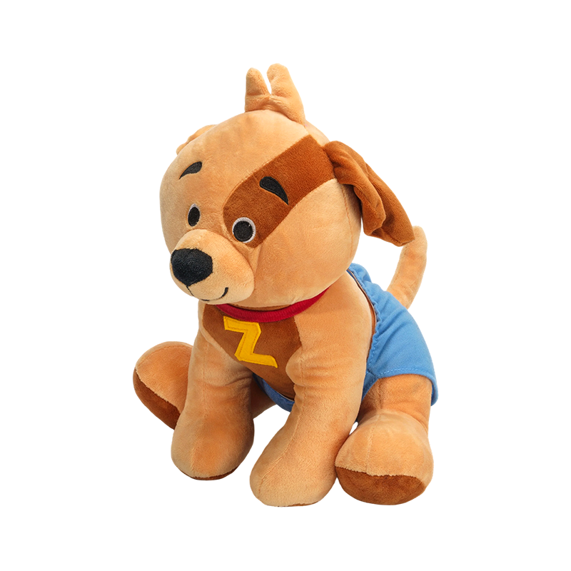 Puno na nakaupo na kayumangging aso plush toy - mga hayop sa bukid