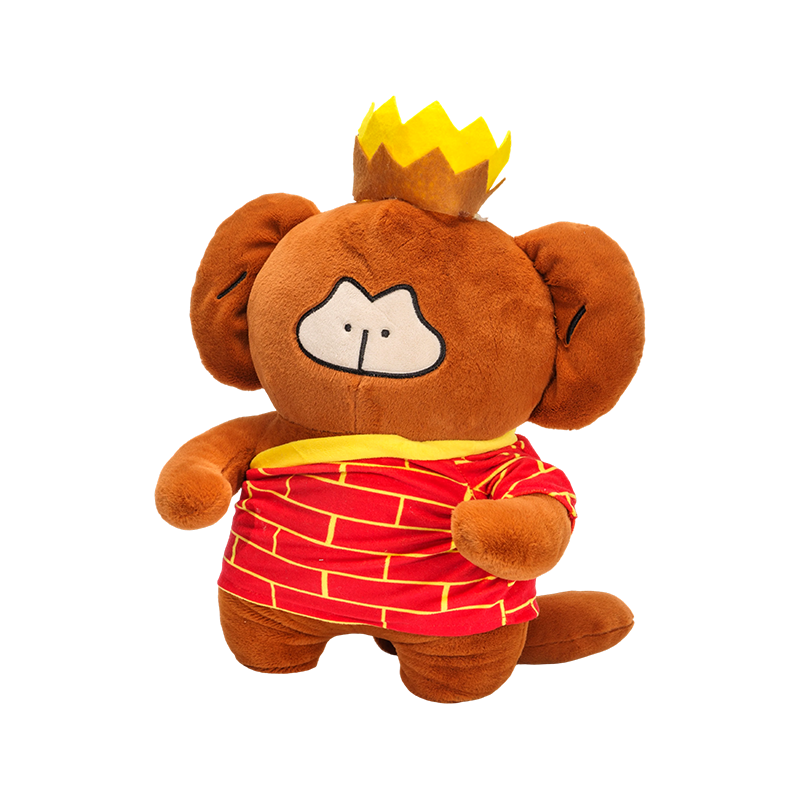 Fantasy animal monkey plush toys na may korona at robe