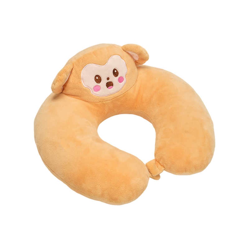 Monkey plush u-shaped neck pillow