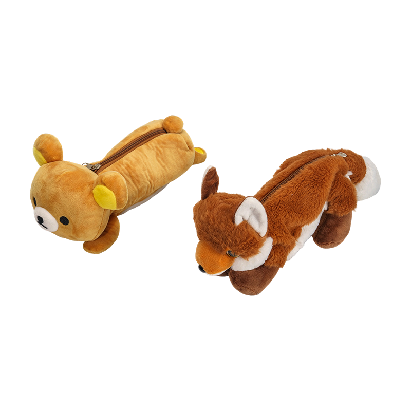 Bear at fox fleecy plush case