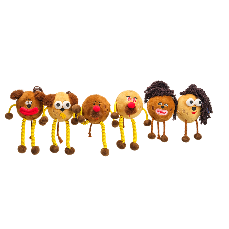 Nakakatuwang mabalahibong hayop na plush keychain