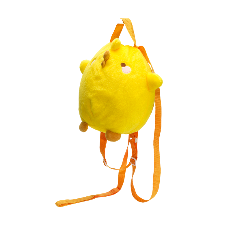 Mabilog na dilaw na hayop na plush knapsack