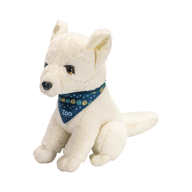 Mabangis na hayop na nakaupo Snow wolf plush toys