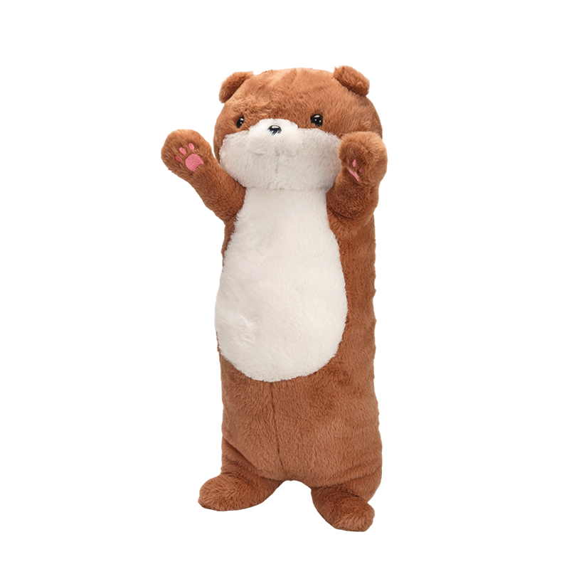 Nakatayo na mustelid fleecy plush throw pillow