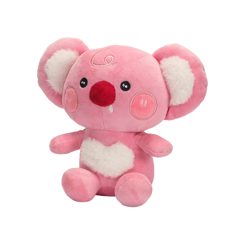 Stuffed fantasy pink koala plush toy para sa mga batang babae