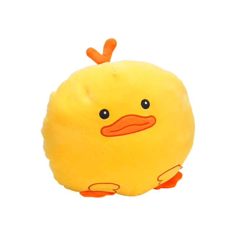 Yellow Duck Plush Round Pillow