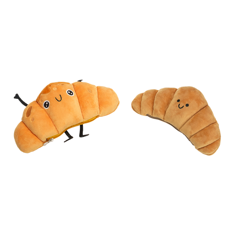 Croissant-face plush case