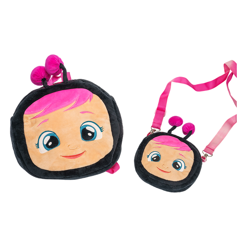 Matamis na malabo ang ulo na plush knapsack